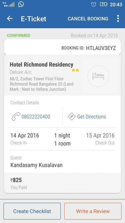 Hotel Richmond Residency Bangalore Exteriör bild
